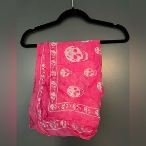 Alexander McQueen Skull Silk Chiffon Scarf